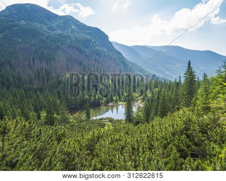 View On Tatliakovo Jezero Or Pleso, Mountain Lake In Western Tatras Mountains, Rohace Slovakia. Beau