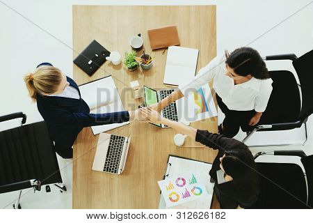 Strategic Planning Of Businessmen In Meeting Room Presentation Of Information-oriented Work Topics C