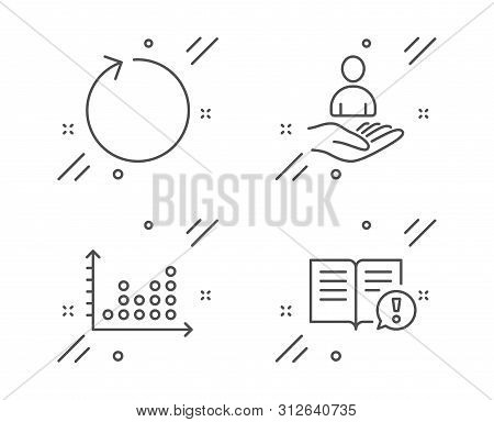 Recruitment, Loop And Dot Plot Line Icons Set. Facts Sign. Hr, Refresh, Presentation Graph. Importan