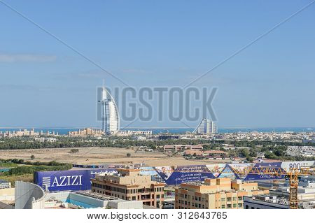 Dubai,uae. 25 Of March,2022: View Of Dubai Barsha Area In The Morning Time.
