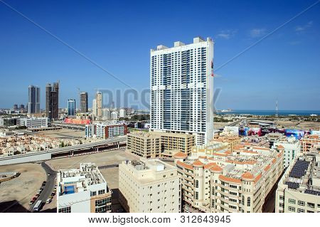 Dubai,uae. 25 Of March,2022: View Of Dubai Barsha Area In The Morning Time.