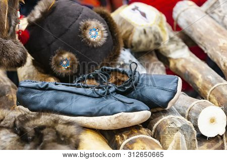 Traditional Koryak Dress At The Exhibition Close Up
