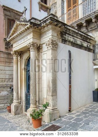 Church Named San Sebastiano In Ortygia, Located On A Island Near Sicily, Italy