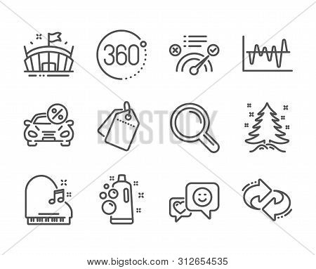 Set Of Business Icons, Such As 360 Degrees, Refresh, Research, Sale Tags, Clean Bubbles, Christmas T