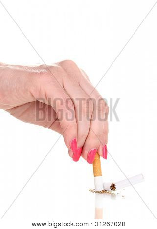 Colocando para fora isolateed de bunda de cigarro em branco