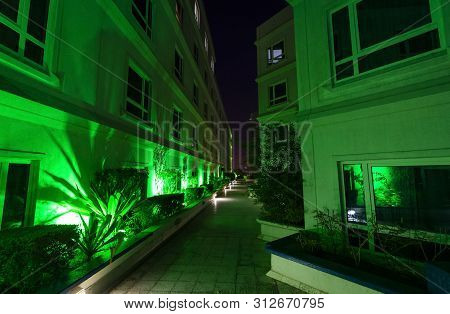 Dubai, Uae - December 1, 2018: Al Bustan Centre In The Evening.