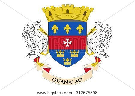 Flag Of Saint Barthelemy. Vector Illustration. World Flag
