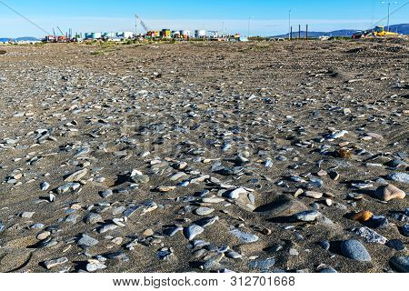 The Dark Sand Beach Of Nome With Many Stones And Once Very Rich In Gold.