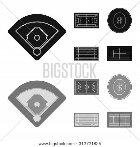 Vector Illustration Of Scheme And Construction Icon. Collection Of Scheme And Bullring Vector Icon F