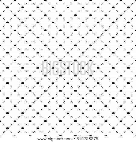 Royal Seamless Pattern With Crown. Vector Illustration