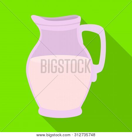 Isolated Object Of Jug And Milk Symbol. Collection Of Jug And Glass Stock Vector Illustration.