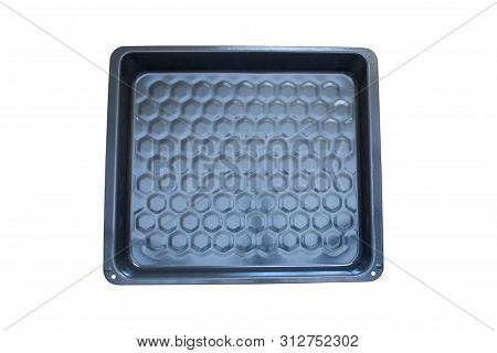Sheet Pan On A White Background, Deep Black Sheet Pan Insulated On A White Background For An Electri