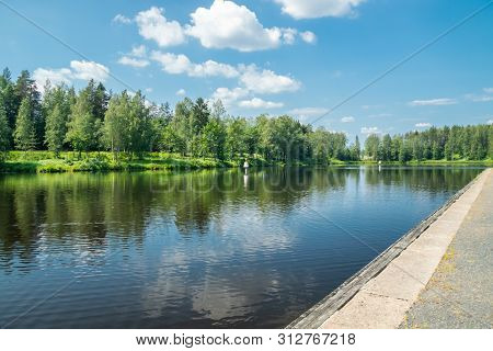 Lappeenranta, Finland - June 20, 2019: The Saimaa Canal At Summer.