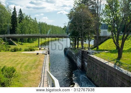 Lappeenranta, Finland - June 20, 2019: The Saimaa Canal At Summer.