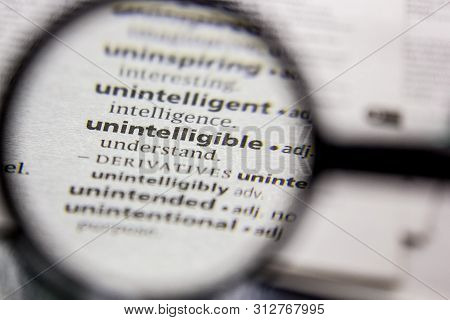 Word Or Phrase Unintelligible In A Dictionary