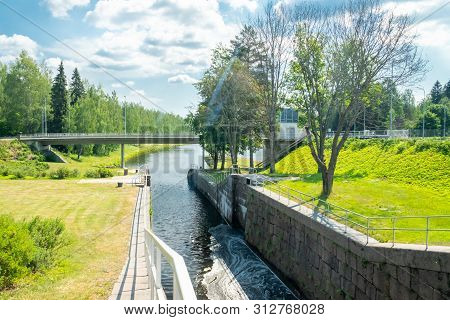 Lappeenranta, Finland - June 20, 2019: The Saimaa Canal At Summer.