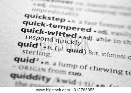Word Or Phrase Quick-witted In A Dictionary