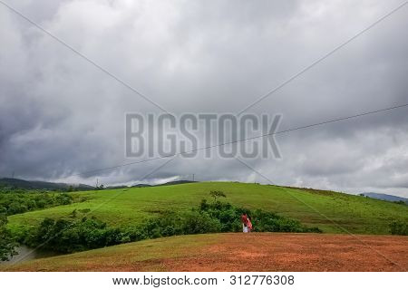 Beautiful Morning View Of Vagamon Meadows And Sky