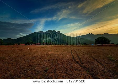 Beautiful Sunrise View In Coimbatore Tamilnadu India.