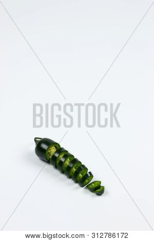 Fresh Jalapeno Maxican Chilli Pepper In Isolated Background