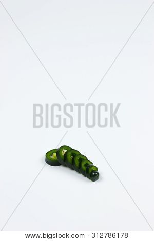 Fresh Jalapeno Maxican Chilli Pepper In Isolated Background