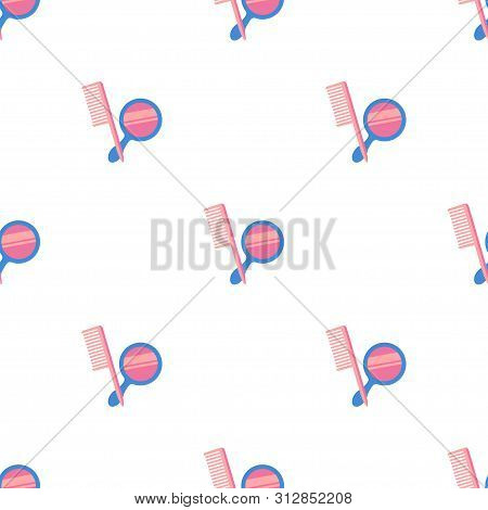 Seamless Pattern For Womens Beuty Salon Or Hair Salon. Vector Illustration