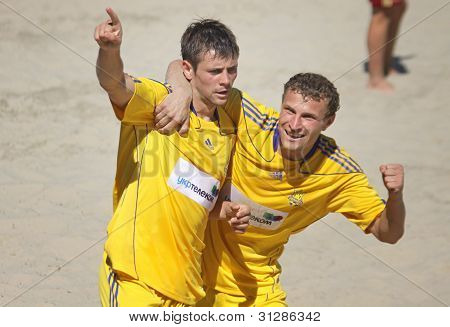 Beach Soccer spil mellem Ukraine og Rusland