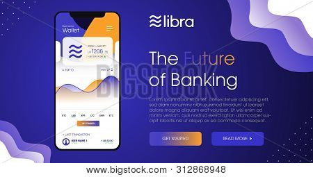 Libra Cryptocurrency Web Template Design.new Cryptocurrency. Calibra Is A New Digital Wallet For A N