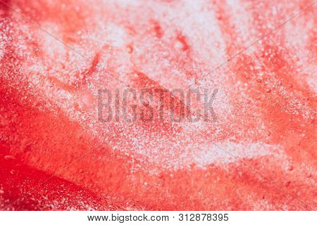 Vaporwave Style Texture Background: Neon Pink Funky Paint Texture.
