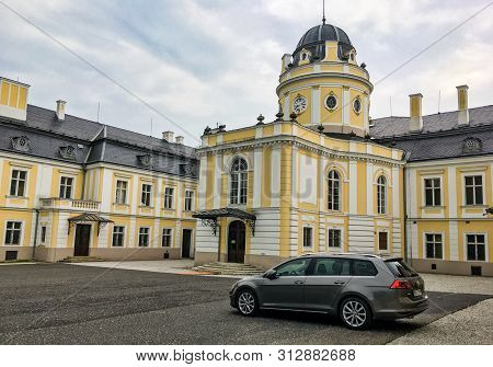 Silherovice, Czech Republic - August 5, 2018: The Silherovice Chateaux Near Ostrava City In Overcast