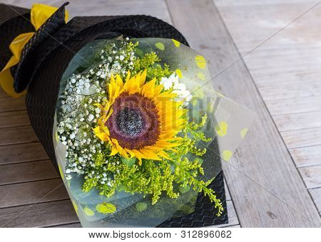A Bouquet Of Sunflower And Other Wildflowers