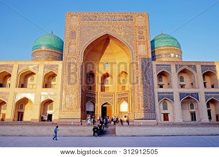 Bukhara, Uzbekistan - 30 April 2019 - Poi Kalan - An Islamic Religious Complex Located Around The Ka