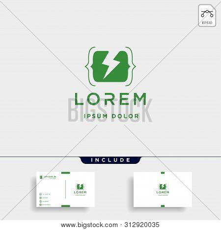 Coding Flash Logo Design Vector Simple Symbol Icon