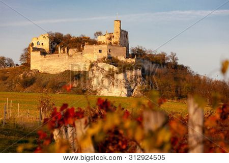 Falkenstein Castle in autumn, Austria