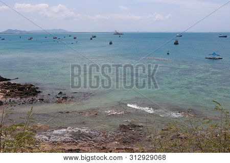 Samaesarn Coast View Of Popular Tourist Attractions In Chonburi Province, Thailand.