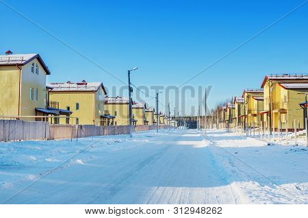 Street In The New Cottage Village