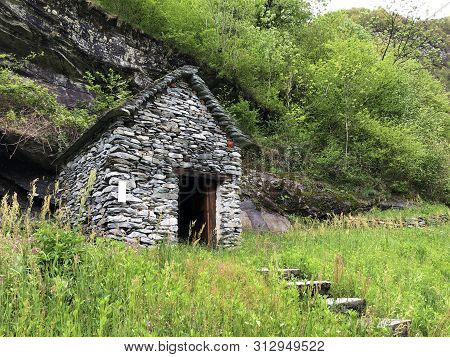 Traditional Architecture And Old Houses Of The Bignasco Village (the Maggia Valley Or Valle Maggia O
