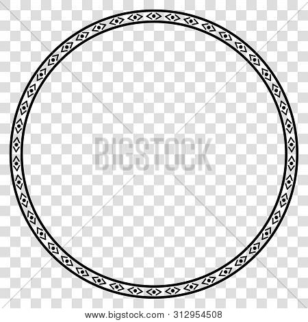 Vector Black Circle Frame For Certificate, Placard Go Xi Fat Cai, Imlek Moment Or Other China Elemen