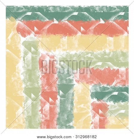 Abstract Multicolored Watercolor Background With Stone Texture With Paint Stains