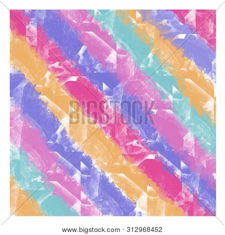Abstract Multicolored Watercolor Background With Stone Texture With Paint Stains