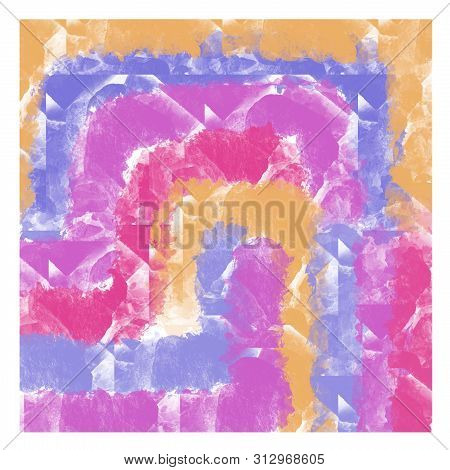 Abstract Multicolored Watercolor Background With Stone Texture With Paint Stains