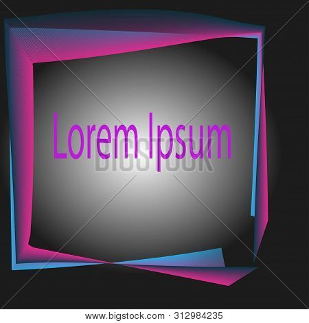 Adstract Blend Artboard Poster For Showtime Vector Illustration. Lorem Ipsum Sign Nice Frame For Ano
