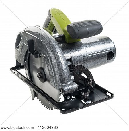 Circular Saw Blade For Work Wood On White Isolated Background