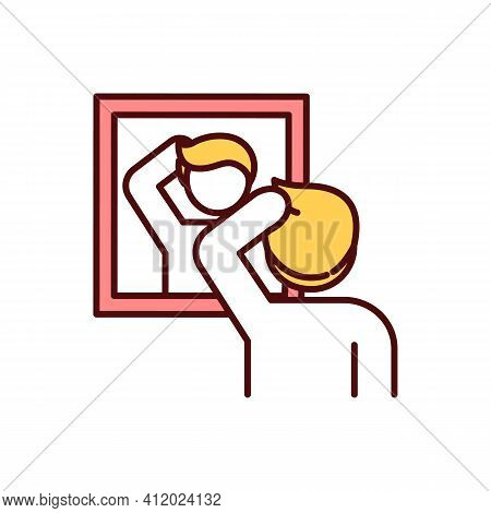 Early Hair Loss Rgb Color Icon. Baldness Avoiding. Chemotherapy Aftermath. Nutritional Deficiency. H