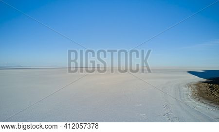 Aerial Of Salar De Uyuni, Salar De Tunupa, Worlds Largest Salt Flat, In The Altiplano Of Bolivia In 