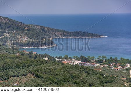 View Of A Beach At Thassos Island