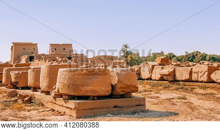 Ruins Of The Egyptian Karnak Temple, The Largest Open-air Museum In Luxor.