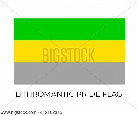 Lithromantic Pride Rainbow Flags. Symbol Of Lgbt Community. Vector Flag Sexual Identity. Easy To Edi