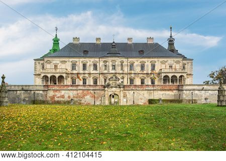 Pidhirtsi Castle, Lviv Region, Ukraine - October, 29, 2020: Pidhirtsi Castle Is A Residential Castle