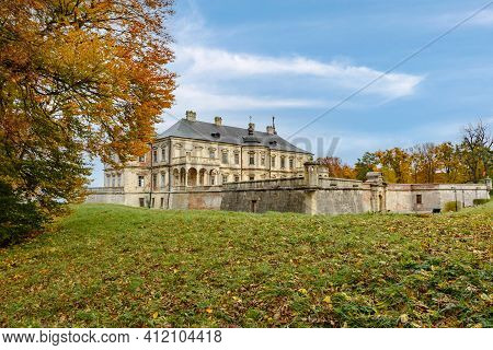 Pidhirtsi Castle, Lviv Region, Ukraine - October, 29, 2020: Pidhirtsi Castle Is A Residential Castle